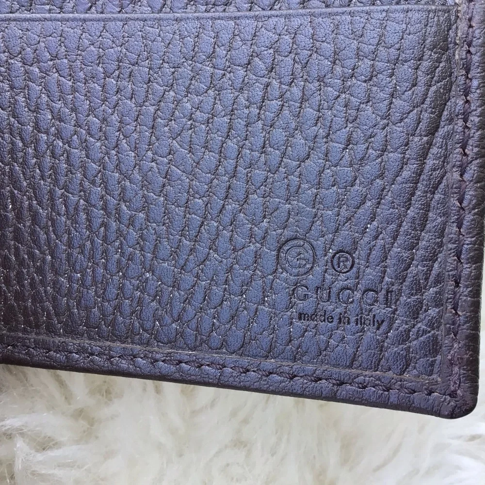 Gucci Guccisima Canvas and Leather Bi-fold Money Clip Wallet Excellent